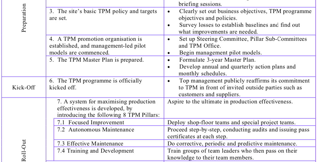 The 12-Step TPM Development Program