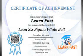Samples of the certficates issued by Learn Fast